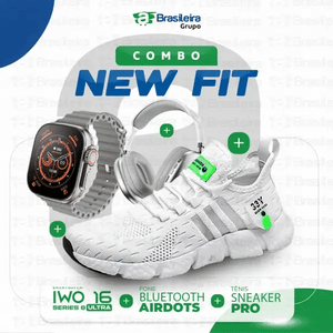 Combo Newfit Advanced 3x1 TÊNIS SNEAKER NEWFIT PRO + IWO SERIES 9 ULTRA + FONE BLUETOOTH ADVANCED PRO | FRETE GRÁTIS |